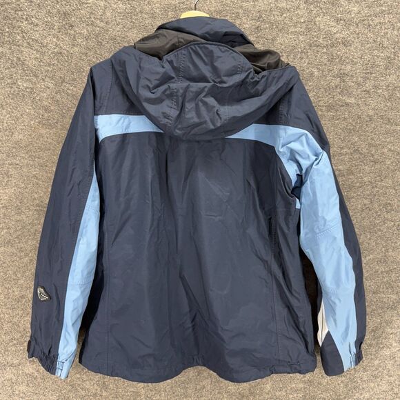 Columbia Jacket Women L Large Blue Full Zip Long Sleeve Lined Hooded Pockets - Picture 2 of 7